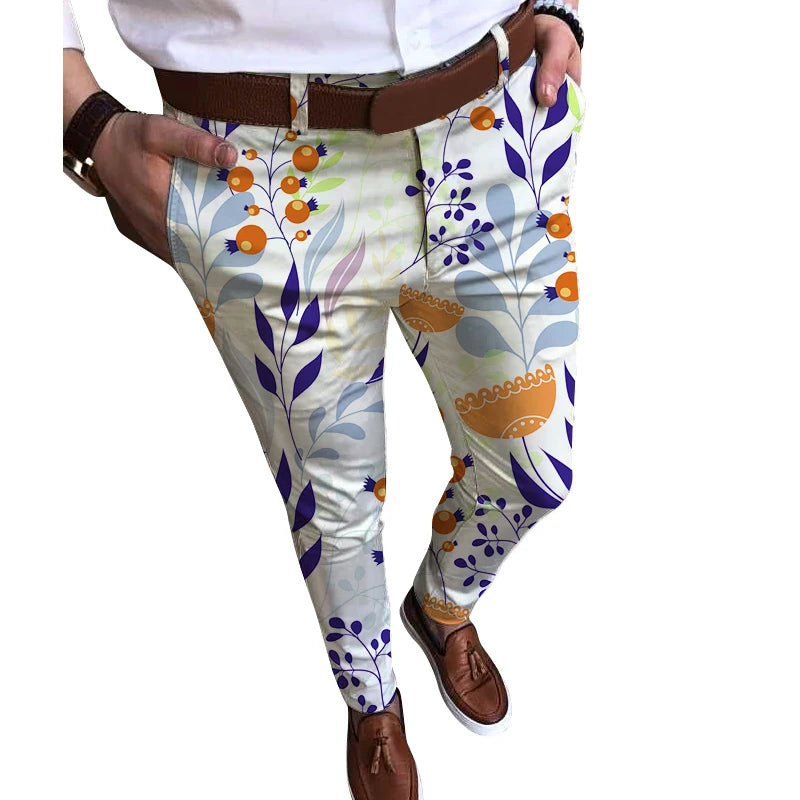 2025 Top Fashion Plus Size Custom Men's Business Plaid Trousers Skinny Long Pants Casual Business Golf Dress Pants for Men
