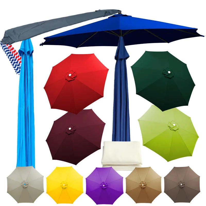 Replace Umbrella Cloth Cover Column Banana Umbrella Cloth Replacement Outdoor Sunshade Rainproof Sun Umbrella