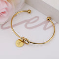 Personalize A-Z Knot Initial Bracelets Bangles 26 Letter Open Armband Cuff Bangle for Women Jewelry Pulseira