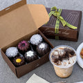 Wholesale Keluli 6-Pack Recyclable Stamping Printed Dessert Pastry Box High-Value Baking Lid and Base Packaging for Food