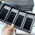 Private Label Soft Russian Individual Matte Dark Black Volume Trays Wholesale Cashmere Eyelash Extension Supplies