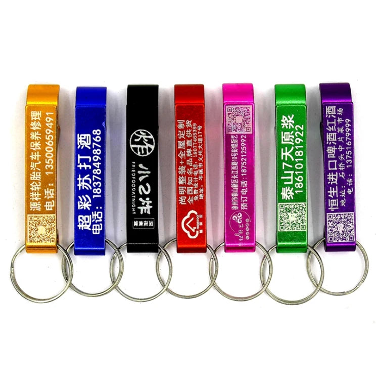 Multiple Colors Custom logo Metal Aluminum Alloy Bottle Opener Keychain