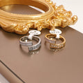 Zircon Diamond Girl Cute Animal Jewelry Women Stainless Steel Retaining 18 Silver Gold Plated Designer Rings