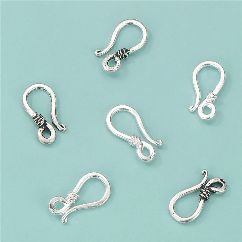 Wholesale 925 Sterling Silver Hook Butterfly Locks for Bracelets Small S Shaped Clasps & Hooks