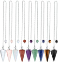 Crystal Pendulums Chakra Reiki Healing Pendants for Divination Dowsing Yoga Meditation Quartz Pendulum Jewelry for Women Men
