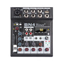 Biner BN4 Professional Built-in Digital Delay Mixing Effects DJ 4 Channel Audio Digital Mini Audio Mixer