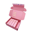 Custom Logo Pink Cardboard Paper Zipper Packaging Boxes Corrugated Shipping Mailer Boxes