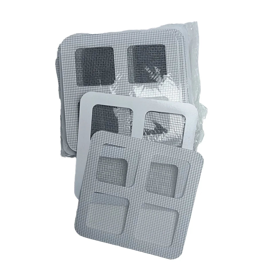 50pack Eco-Friendly Metal Square 12*12*10cm Bathroom Drain Screen Laundry Shower Hair Catcher Mesh Floor Drain Stickers