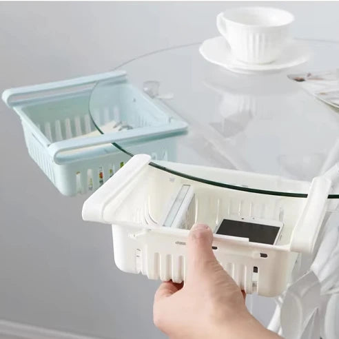 Multipurpose Refrigerator Storage Box Drawer Adjustable Kitchen Fridge Plastic  Divider Retractable Flexible Storage Bins