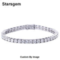 14K Solid Gold DEF VVS Real Diamond Bracelet Chain HPHT CVD Lab Grown Diamond Tennis Bracelet for Women Mens