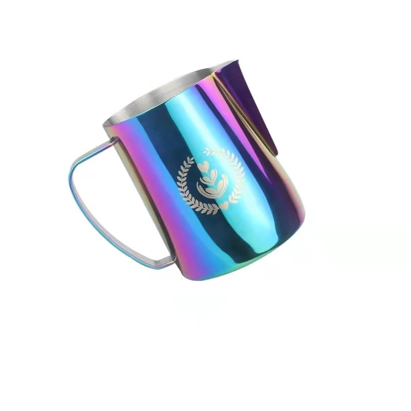 350ML Stainless Steel Coffee Latte Frother Milk Jug Food Grade Eco-Friendly Modern Design for Frothing Espresso Tea Pots Kettles