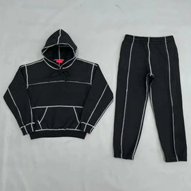 Men's Heavyweight Cotton Sweatsuit High Quality Bulk Puff Printing Breathable Casual Style for Winter