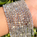 Wholesale Faceted A+ Natural Gray Labradorite Stone Beads 2/3/4mm for Jewelry Making DIY