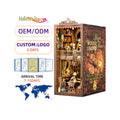 Hamaileon SL06 Wonder Library 3D DIY Toy Set Mini Booknook Puzzle Alley Doll Houses Book Nook Library Includes Mini Wood Model