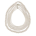 New Handmade Beaded Necklace Jewelry Round Pearl Necklace Korea Double Pearl Clavicle Chain Choker Pearl Necklace for Women