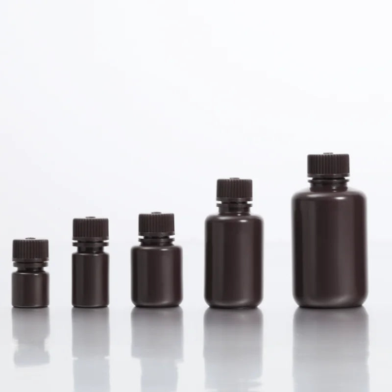 Free Sample Amber 4ml-1000ml HDPE Plastic Reagent Bottle Narrow Neck Leak Proof Colored Cap 15ML Vial Bottles JSBIO Brand