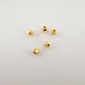 Decorative Pattern Hollow Out Bead Polyhedron Crimp Bead Cover 925 Silver Plated Brass Laser Beads for Jewelry Making