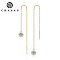 China Manufacturer Round Cut 5mm 0.5ct Moissanite 925 Sterling Silver Ladies Fashion Dangle Tassel Earrings
