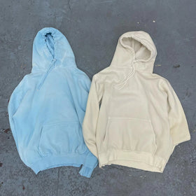 Custom Embroidery Hoodie French Terry Cotton Oversized Acid Wash Distressed Patch Applique Hoodies