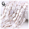 Wholesale 12x16mm Rectangle Cultured Freshwater Pearl Beads Baroque Loose Pearls for Jewelry Making Natural Pearl Beads