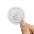 Custom Logo Sticker Roll Plastic Waterproof Synthetic Circle Brand Logo Sticker