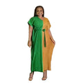 Morden Style Elastic Force Africa Dresses Hot-stamping Cloth Elegant African Dresses Colorant Match Long African Dress