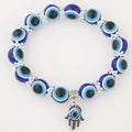 Personalized Bohemian Blue Eye Beads Bracelet Statement Palm Charm Pendant Bracelet for Friendship Christmas Jewelry