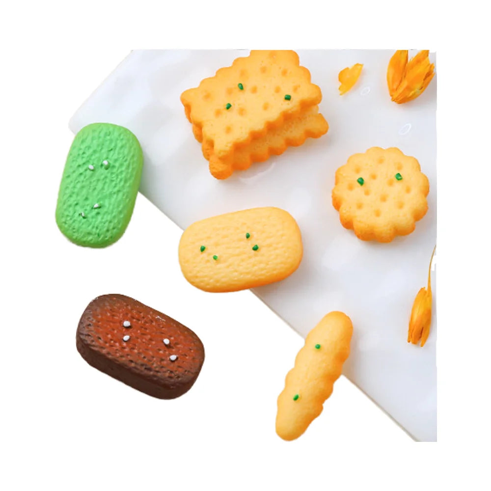 DIY 3d Dollhouse Realistic Artificial Miniature Biscuit Chocolate Resin Charms Kids Kitchen Pretend Play Food Toy Manufacturer
