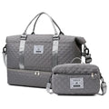 Large Capacity Casual Fitness Duffel Bag 2 Wet Pockets Small Handbag Oxford Material Zipper for Yoga Weekend Shoe Cabinet