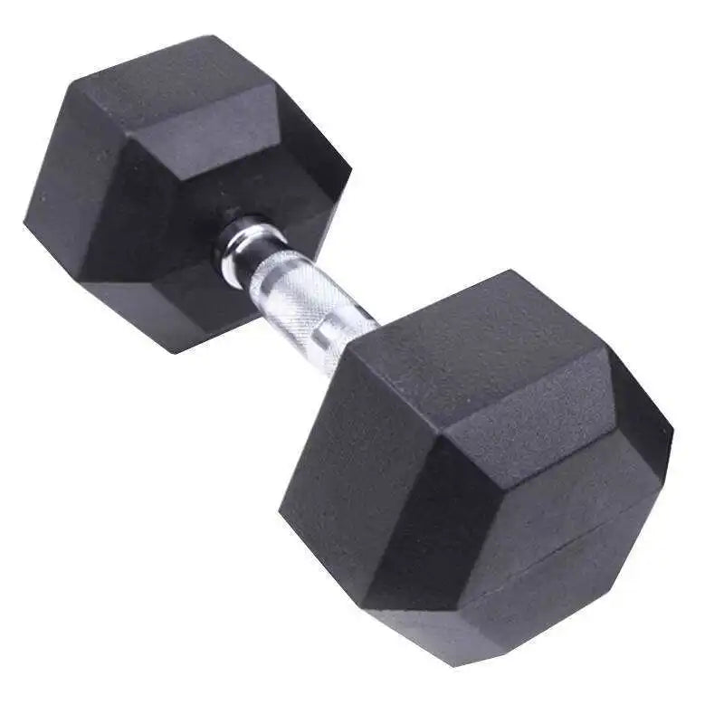 Factory Supplied Cheap Weights Training Hexagonal Rubber Coated Dumbbells Hex Rubber Dumbbell