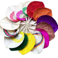 Bamboo Weaving Banana Hand-Woven Dance Straw Baby Navel Natural Fiber Hand Fan Home Decoration Business Gift Bamboo Crafts