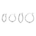 925 Sterling Silver Hoop Earrings for Women Lightweight Big Hoop Earrings Hypoallergenic Mobius Trendy Hoop Earrings BSE1177