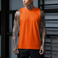 Plain Summer Running Vest Mens Gym Tank Top Quick Dry O Neck Bodybuilding Sleeveless Shirt Men Basketball Sports Fitness Jerseys