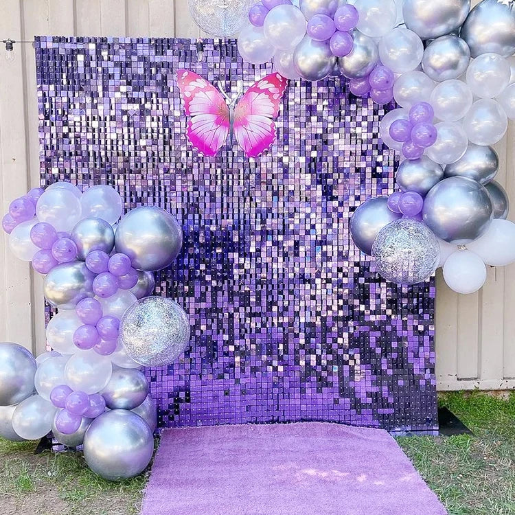 External Moving Pyramid Sequin Disc Panel Signage Outdoor Shimmer Wall Backdrop