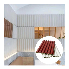 Wholesale Price 180*15 WPC 3D Fluted Wave Wall Panel Interior Decoration Eco-Friendly Wood Cladding for Hall