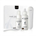 Luxfume Private Label Hair Growth Serum With Titanium Alloy Hair Growth Roller Thicker Biotin Hair Growth Kit