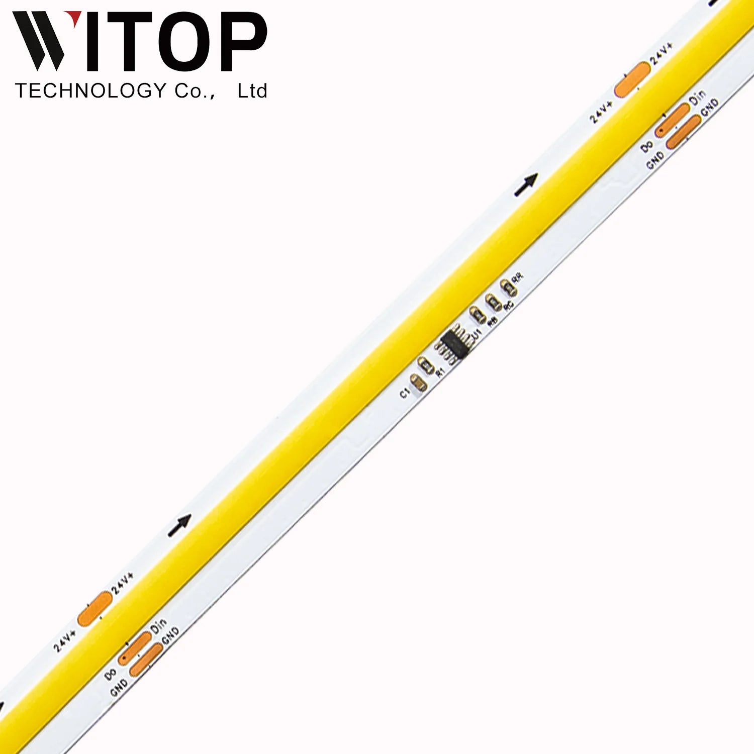 SPI Signal WS2811 IC Running White Color 4000K 24V COB Led Pixel Light Strip