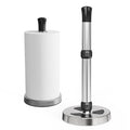 Hot Selling Stainless Steel Kitchen Roll Dispenser Paper Towel Holder Stand with Weighted Base for Storage Holders & Racks