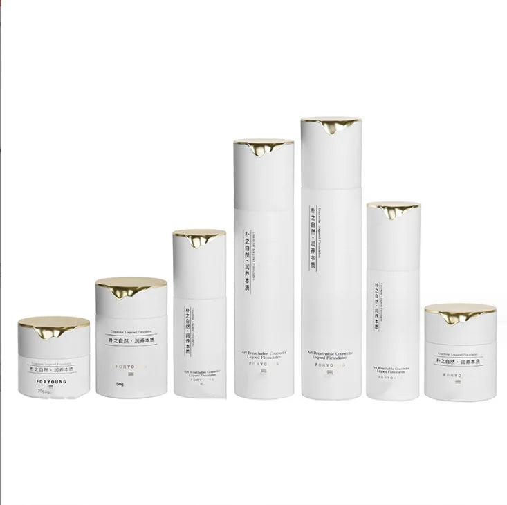 30ml 120ml High-end Thick Bottom Glass Split Bottle Package Matte White Cosmetic Packaging Materials Cream Lotion Spray Bottle
