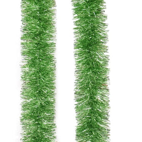 SY XMAS 270CM PET Indoor Christmas Tree Decoration Shiny Apple Green Assorted Size Tinsel Garland