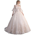 New Lace Strapless Flower Embroidery Sleeveless Long Train One-shoulder Wedding Dresses Bridal Main Wedding Dresses