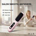 Wireless Electric Rechargeable Ceramic Heat Negative Ion Straightening Comb Portable Type-C Mini Hair Straightener Bangs Travel