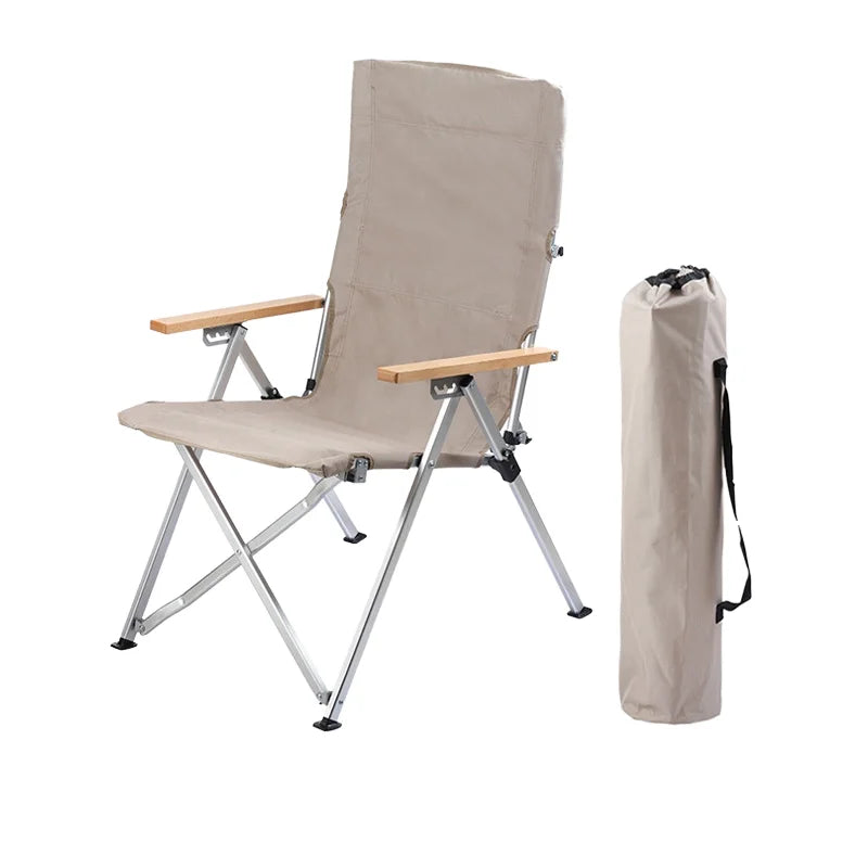 Heavy-Duty Outdoor Aluminum Lounge Chair Modern Design Reclining Foldable Seats for Beach Lawn Camping