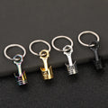 Wholesale Customizable 3D Alloy Piston Engine Keychain Carabiner with Personalized Logo Promotional Metal Car Piston Keychains