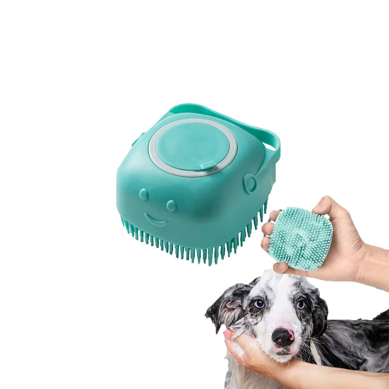Portable Shower Massage Silicone Rubber Dog Brush Cleaning Washing Pet Bathing Tool Dog Bath