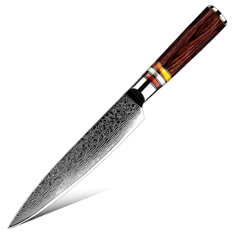 Professinal 5.3 Utility Knife Japanese 67 Layers Damascus Steel Kitchen Chef Utility Multifunction Knives With Pakka Wood Handle