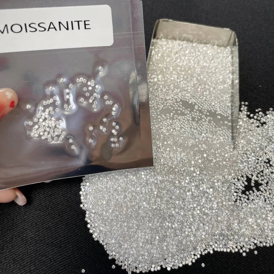 Factory Wholesale White D Color FL VVS1 Round Brilliant Cut Diamond Melee Size Loose Moissanite