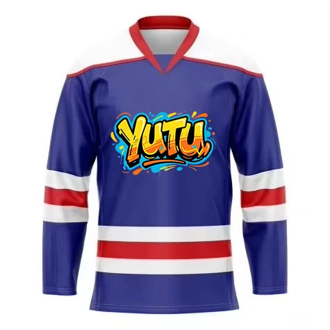 Long Sleeve Custom Man Sublimation Ice Hockey Jersey
