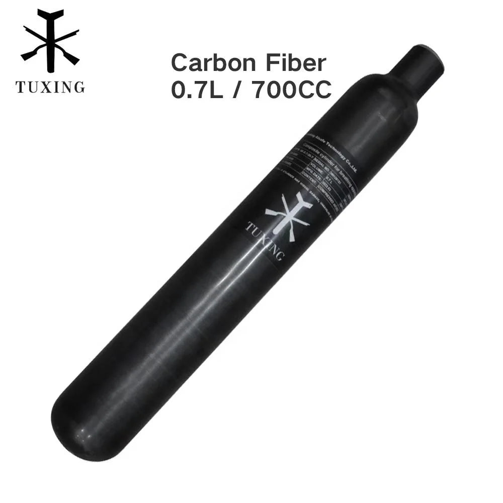 TUXING High Quality 700cc 300bar 4500psi 30mpa High Pressure PCP Compressor Paintball Game PCP Snorkeling Carbon Fiber Air Tank