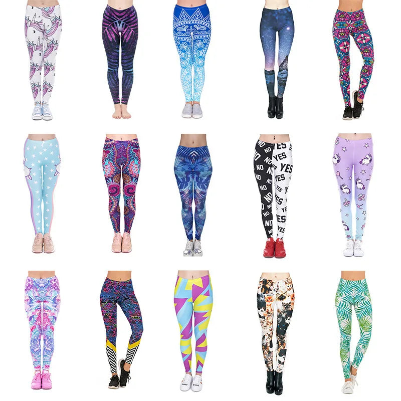 Custom 3D Printed Women's Yoga Leggings Slim Fit High Waist Spring/Autumn Activewear Personalized Logo